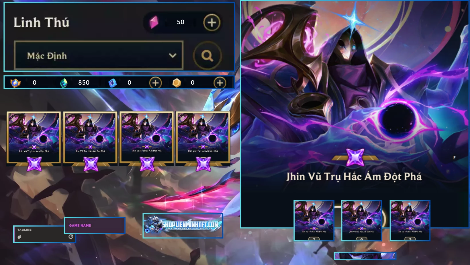 JHIN VŨ TRỤ HẮC ÁM ĐỘT PHÁ CLONE